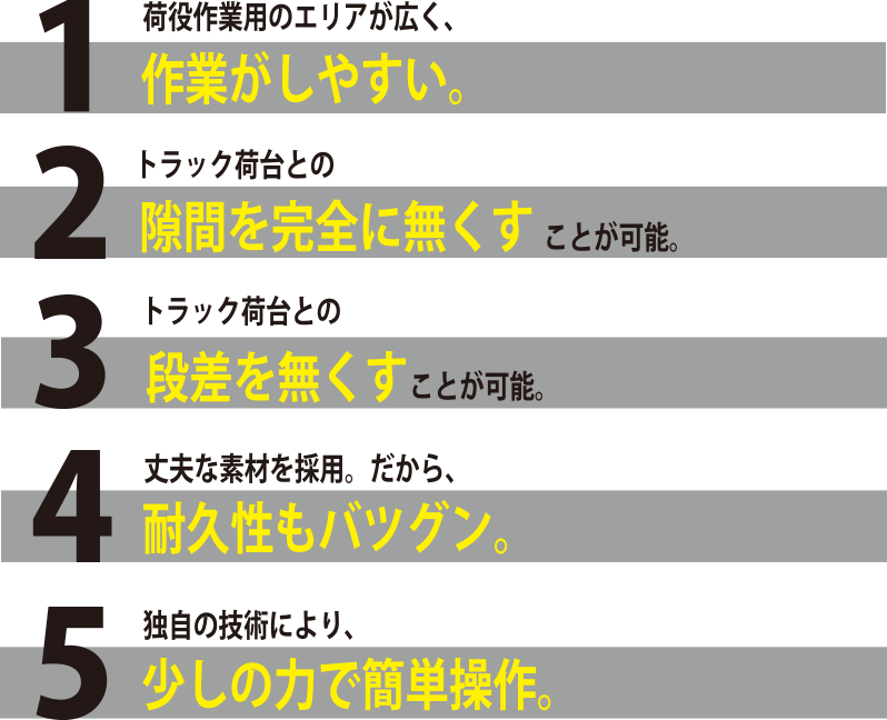 大和電機工業のオリジナル安全作業台の特長