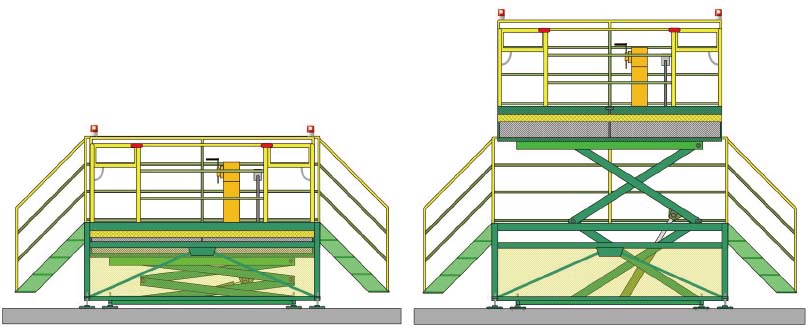 スライド式転落防止作業台