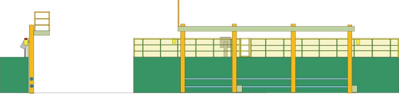 スライド式転落防止作業台